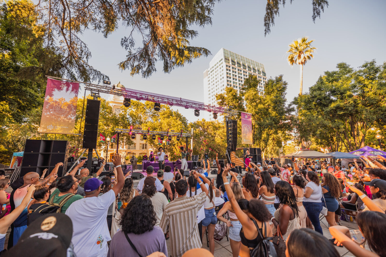 Large outdoor public event in downtown Sacramento